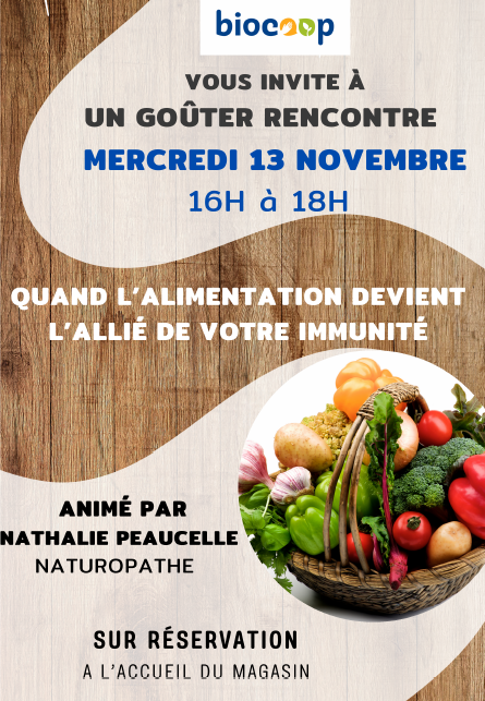 Goûter Rencontre animé par Nathalie Peaucelle Naturopathe